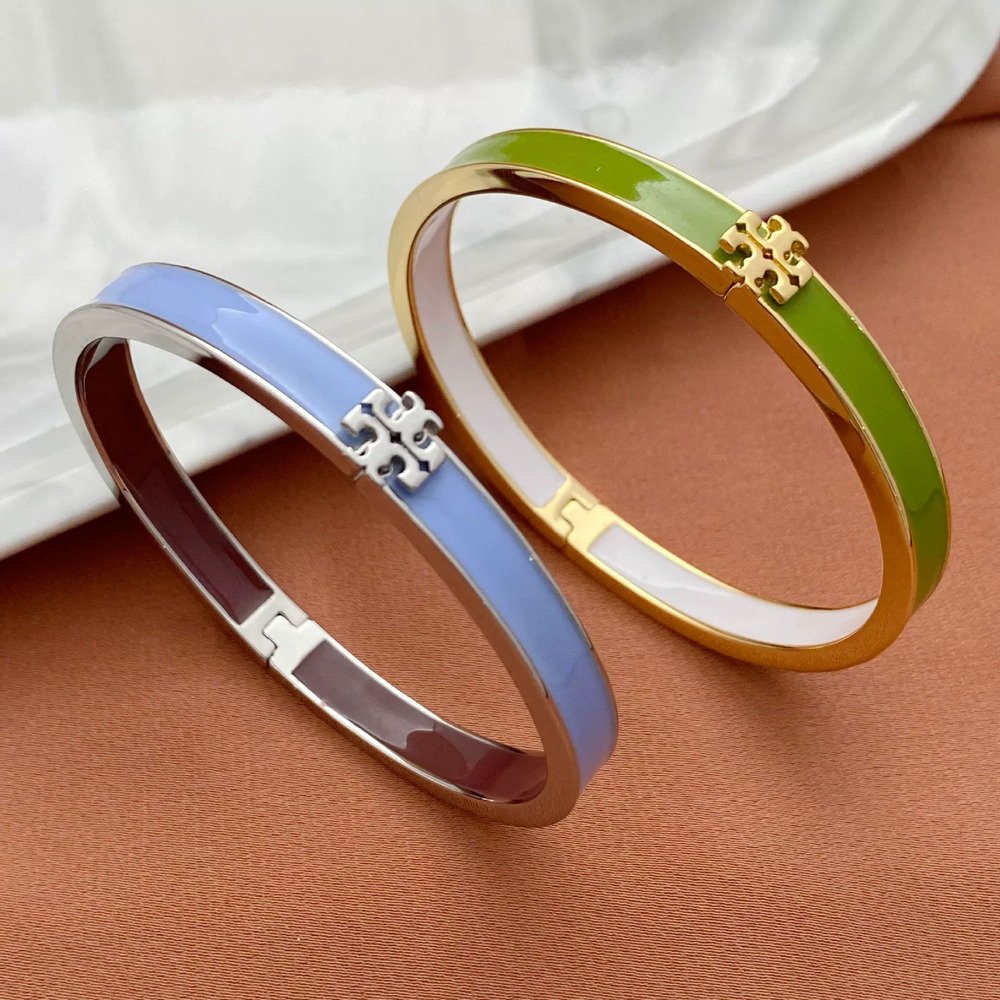 Tory Burch Enamel Letter Metal Bracelet